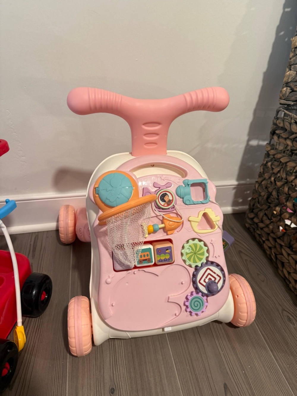 Pink Activity Walker Push Toy for Toddlers